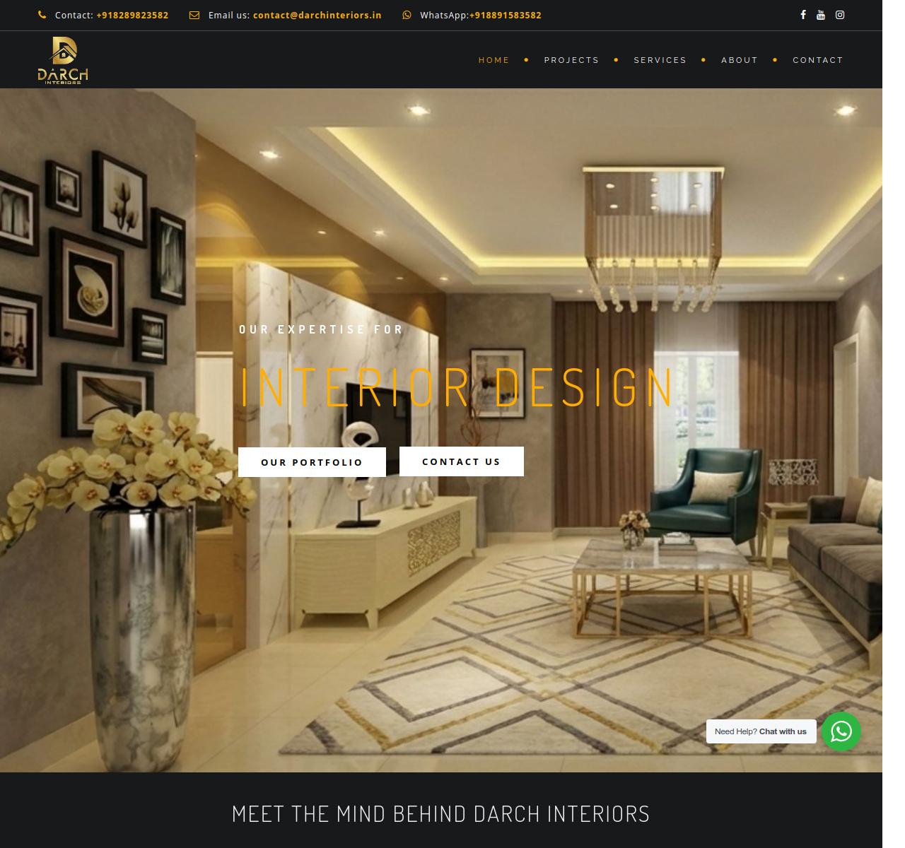 Darch Interiors Website Screenshot