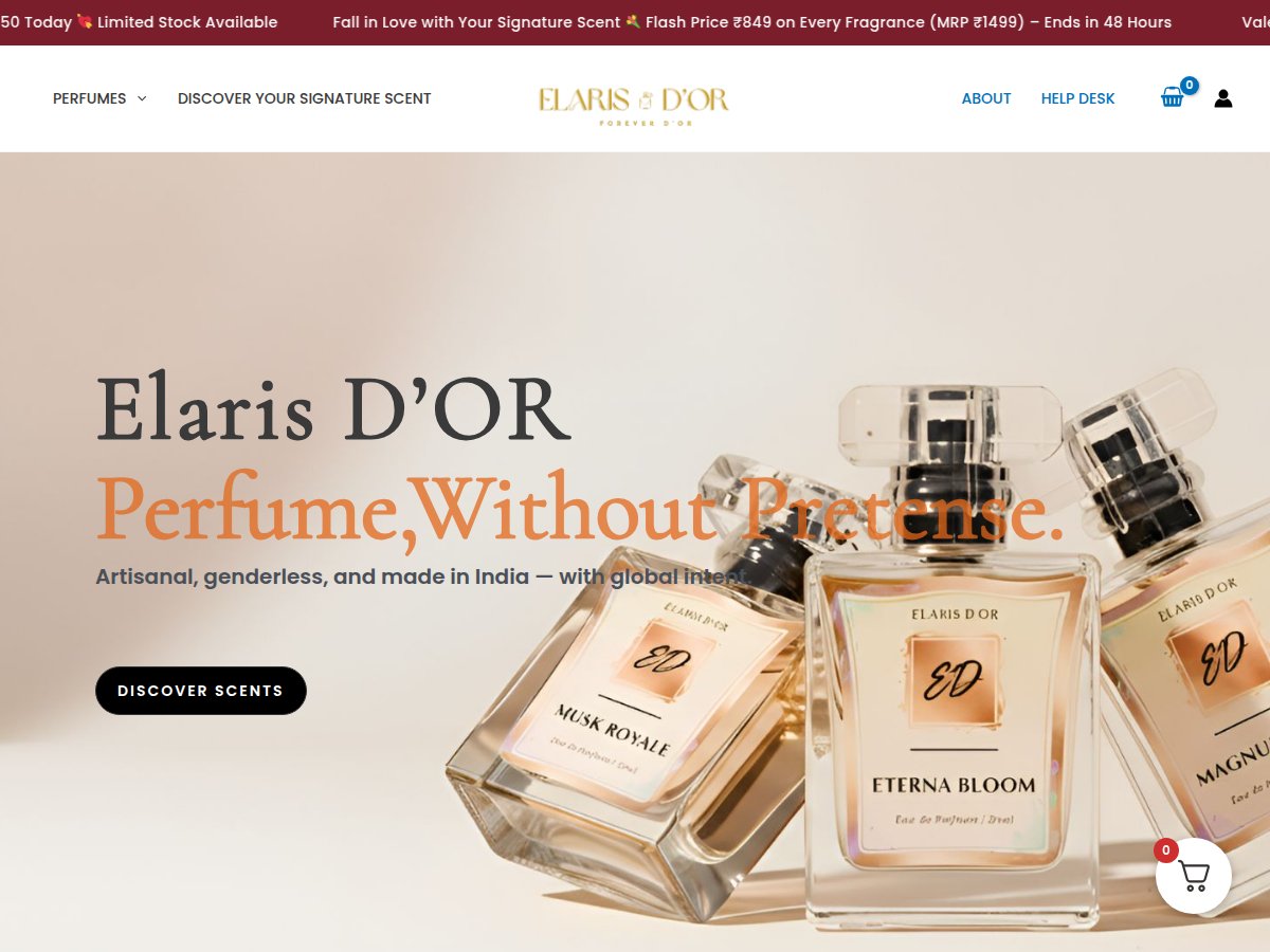 Elarisdor Website Screenshot